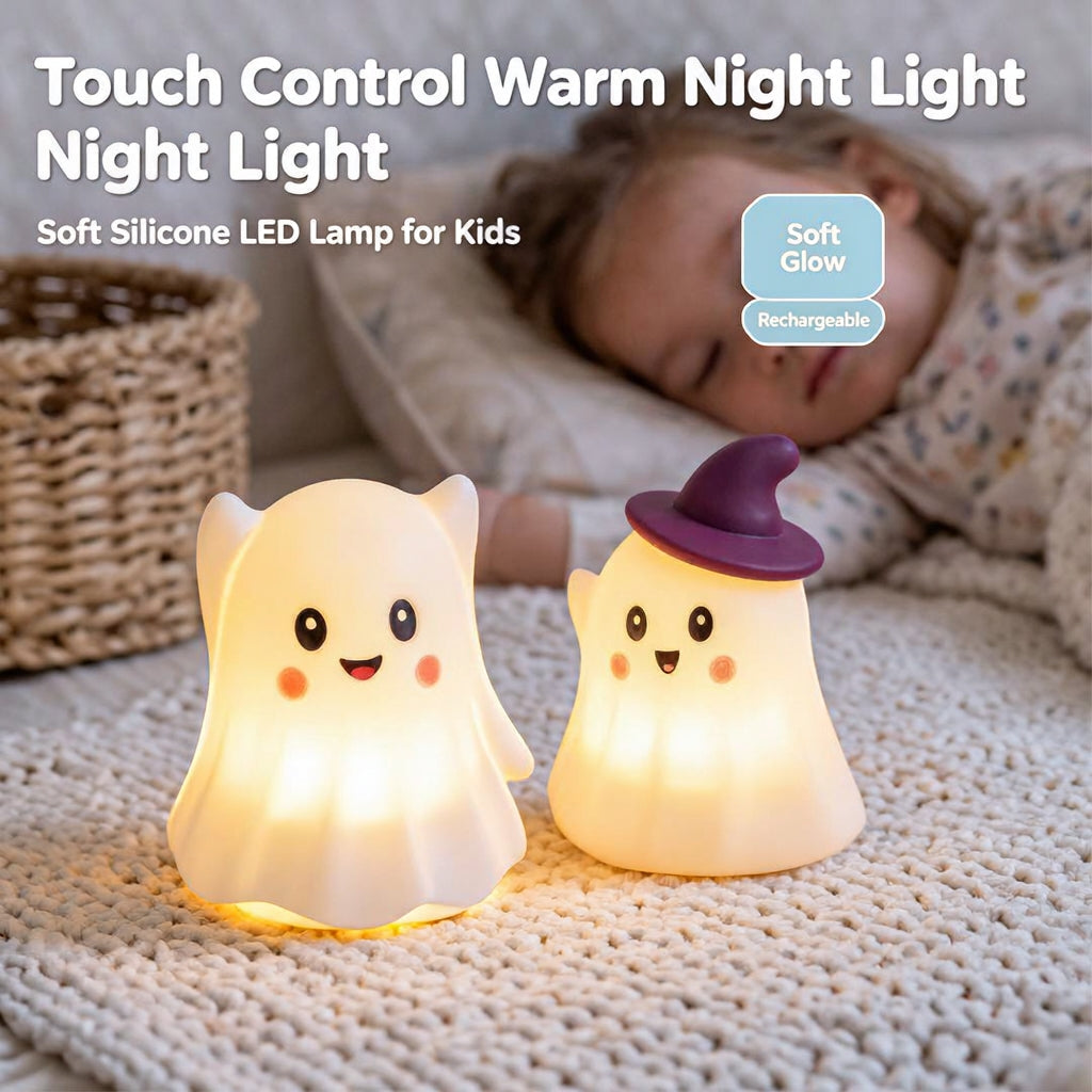 Cute LED Bedside Lamp for Kids Bedroom Halloween Decor