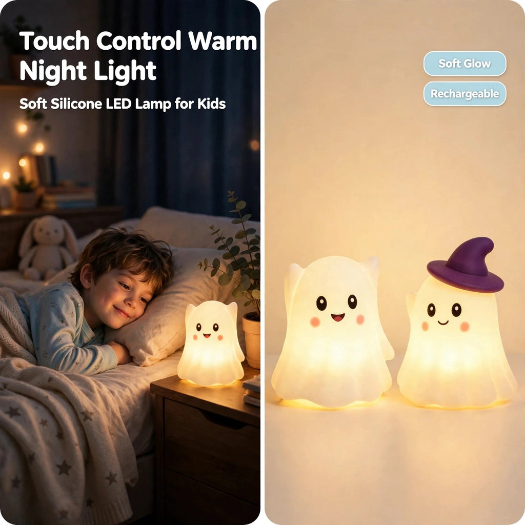 Cute LED Bedside Lamp for Kids Bedroom Halloween Decor