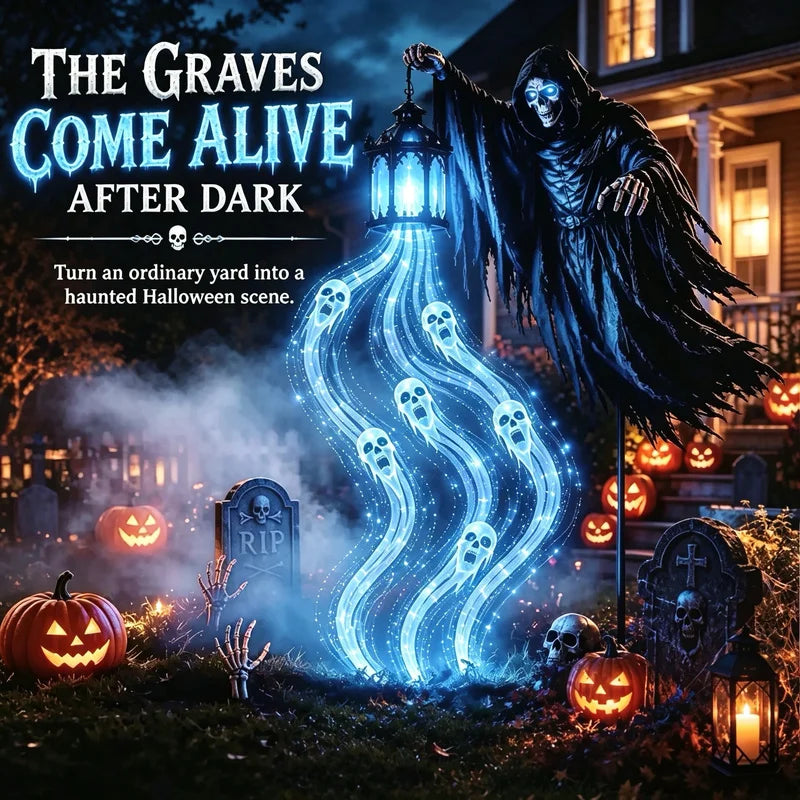 Solar Grim Reaper LED Garden Stake
