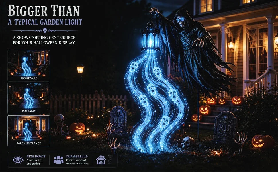 Solar Grim Reaper LED Garden Stake