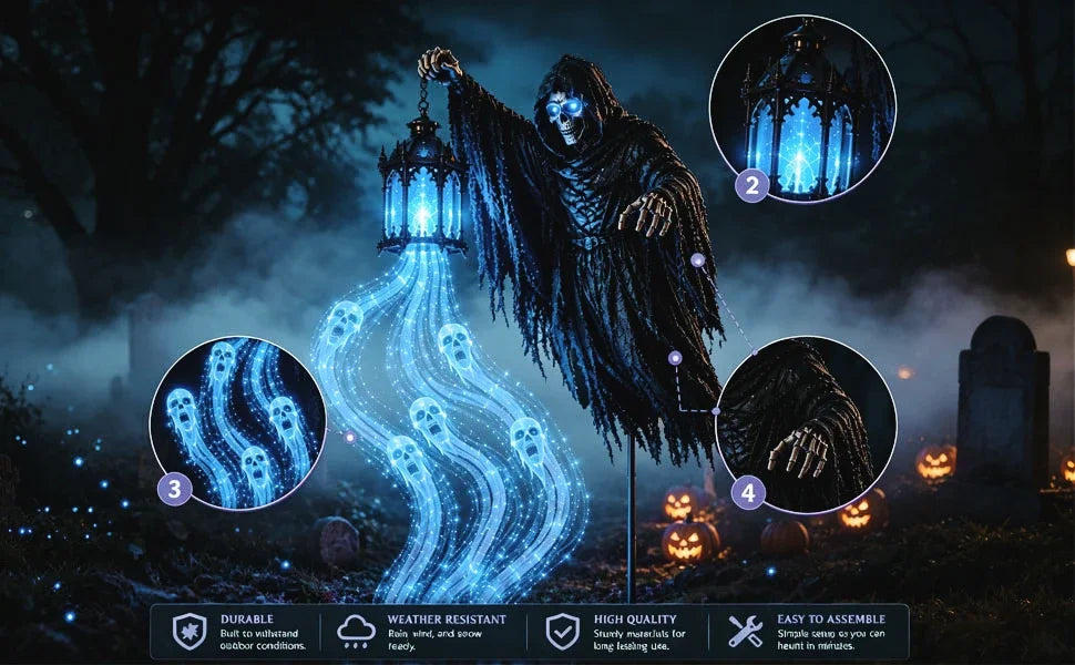 Solar Grim Reaper LED Garden Stake
