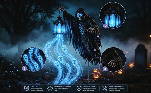 Solar Grim Reaper LED Garden Stake