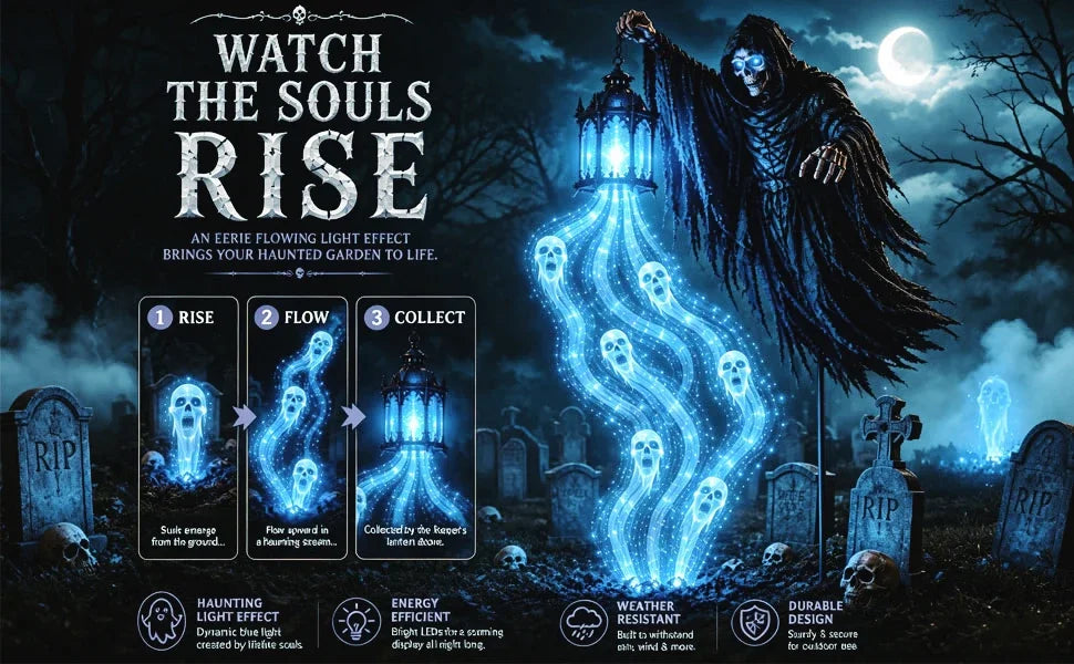 Solar Grim Reaper LED Garden Stake